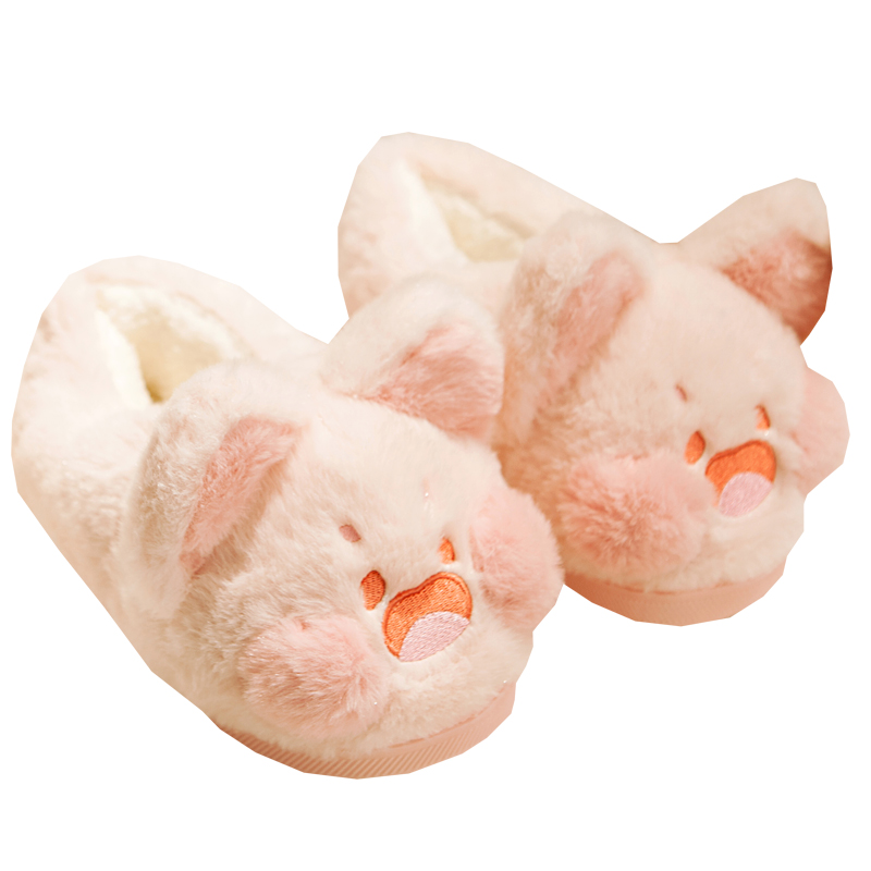 正版嘟嘟喵棉拖鞋可爱包跟棉鞋居家室内保暖毛拖女冬季家居