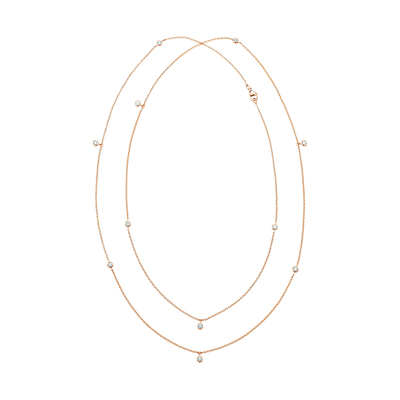 戴比尔斯clea长款18K玫瑰金