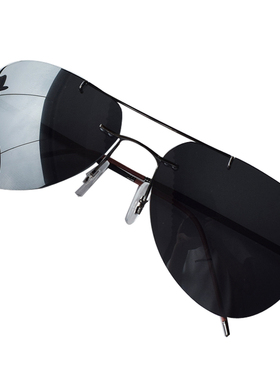 无框太阳镜男司机开车驾驶镜蛤蟆镜日夜两用 小框墨镜女