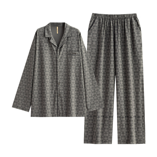 家乐芬睡衣男士春秋款秋季纯棉长袖家居服男款男生秋天高级感套装