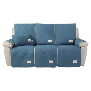 棉麻芝华士沙发套四季防滑电动沙发套真皮头等舱功能沙发罩美甲垫