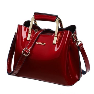 欧美时尚2025新款高贵大气漆皮女包亮面软女士手提百搭单肩斜挎包