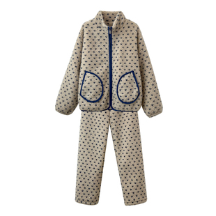 文森熊猫【复合绒】睡衣女款秋冬季加厚加绒保暖家居服可外穿