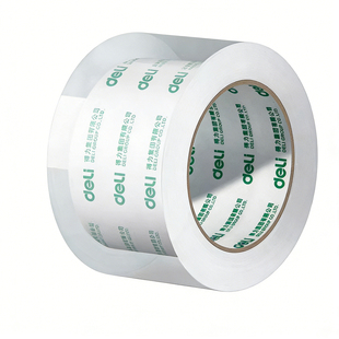 得力大卷封口透明胶带批发大号加宽带封箱带封口高透明胶布胶纸包装不留胶6厘米宽胶带4.8cm快递打包