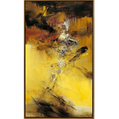 手绘玄关油画赵无极高级个性抽象