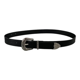 酷二丫复古y2k千禧辣妹腰带亚文化朋克黑色百搭牛仔裤皮带女嘻哈