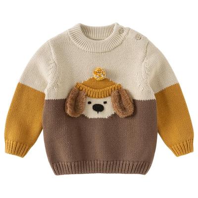 戴维贝拉男童半高领毛衣宝宝A类针织衫2025新款冬装儿童上衣童装