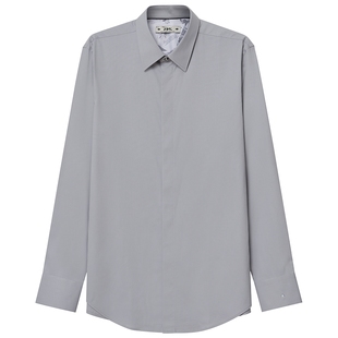 JDV男装春秋新品商场同款灰色长袖正装衬衫衬衣上衣SIF4309