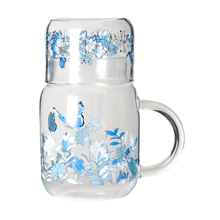 【福利】耐高温透明玻璃杯办公室冷饮料杯泡茶杯带把手喝水杯子