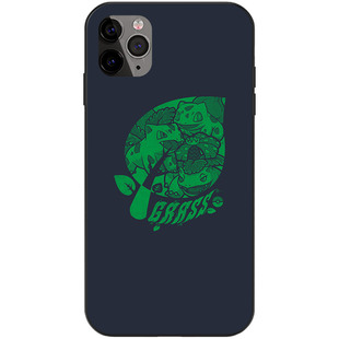 妙蛙种子卡通宝可梦手机壳XS适用iPhone16小米13光面玻璃12全包14苹果15ProMax神奇宝贝Plus安卓液态硅胶软壳