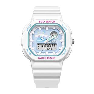 tidecolor联名玉桂狗手表女学生初高中 多功能夜光运动女孩电子表