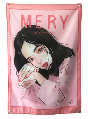 粉色没少女房间宿舍自拍装饰挂布