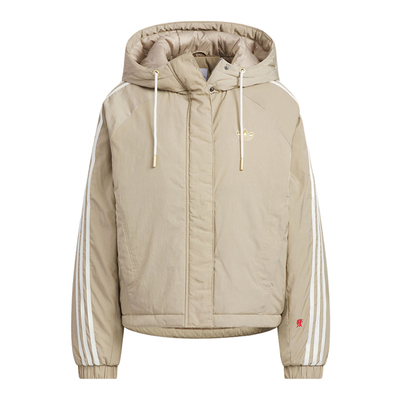 【自营】adidas阿迪达斯女子连帽棉袄三叶草休闲短款棉服KA5314