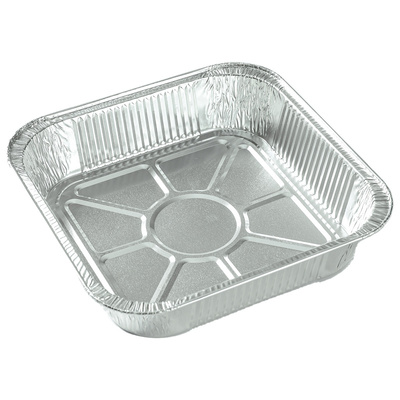 空气炸锅专用锡纸盘方形锡纸烤箱家用食品接触级加厚锡纸碗铝箔盒
