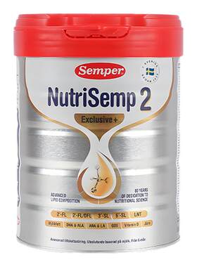现货 瑞典森宝semper白金红罐罐装2段5HMO婴幼儿配方奶粉二段800g