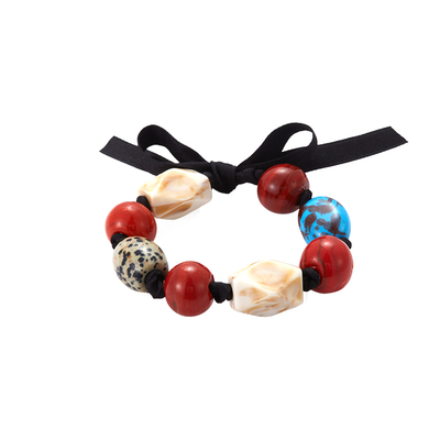 c percentage 春述黑色生机&彩色活力创意琉璃编织手串