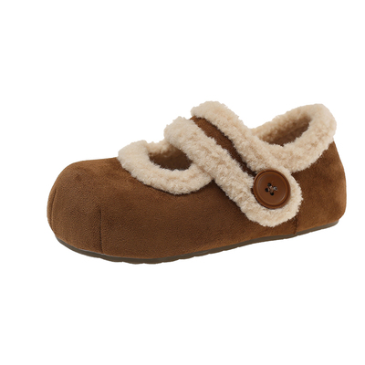 秋冬季内增高玛丽珍毛毛鞋