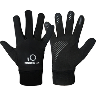 训练手套秋冬保暖防寒防风加绒足球运动骑行跑步男女儿童全指触屏