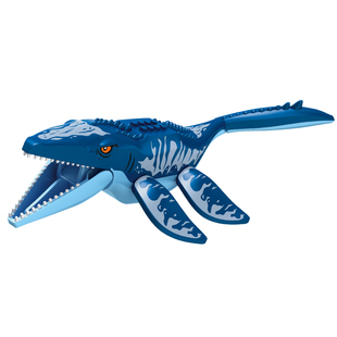 方橙积木儿童益智拼装深海逃亡恐龙模型玩具男孩子棘背龙拼图礼物