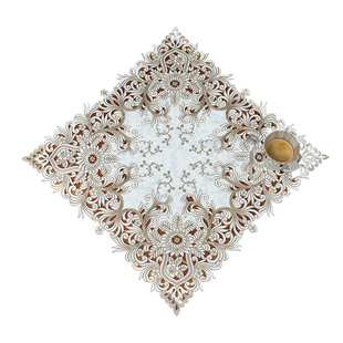 方桌布方几床头柜电脑空调防尘盖巾布艺刺绣北欧美式中式星夜繁花