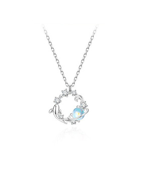 上岸锦鲤项链女生2025新款S925纯银高级感轻奢小众锁骨链生日礼物