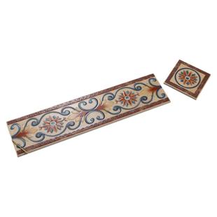 波导线仿古砖波打线120x500客厅美式复古瓷砖腰线地中海踢脚线