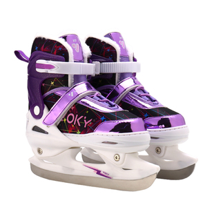 VOKY儿童冰刀鞋男女球刀可调节滑冰鞋花刀冰刀加绒保暖初学者冰鞋