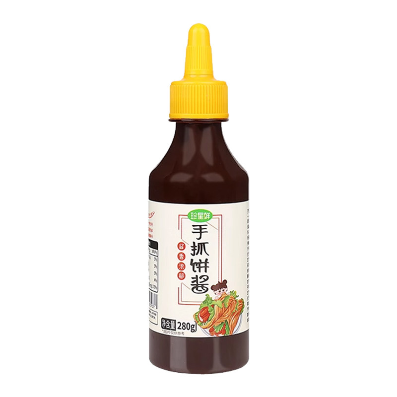 珍星鲜手抓饼酱卷饼专用酱家用香辣面饼酱商用面刷酱挤压瓶装