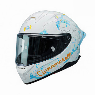 麦斯卡玉桂狗摩托车头盔女3c带蓝牙防雾高颜值四季机车全盔大尾翼