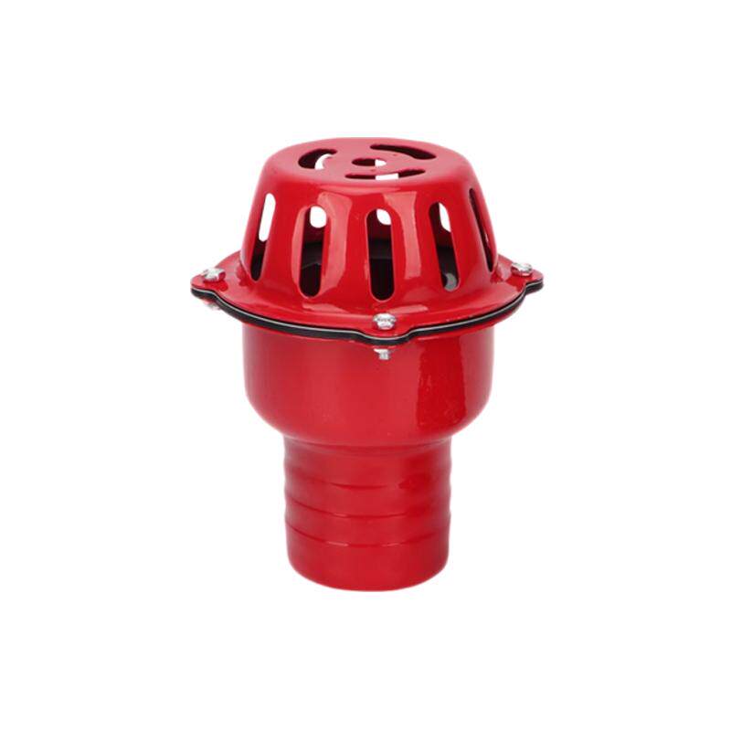 红色铁皮笼头水泵过滤器抽水管防回流接头自吸泵汽油机水泵底阀