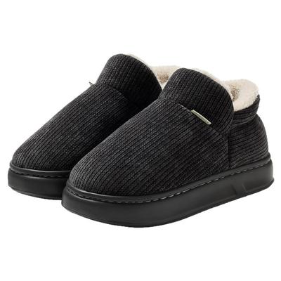 红豆男士棉拖鞋2025新款室内家居厚底踩屎感包跟加绒保暖防滑棉鞋