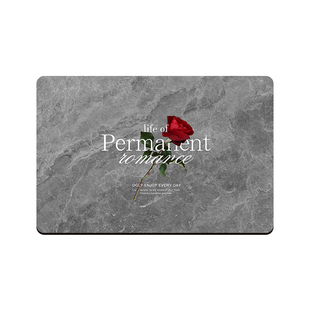 OGLY玫瑰花浴室吸水地垫硅藻泥软垫子卫生间脚垫门口浴室防滑地垫