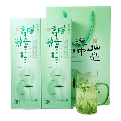 26年新茶汉中仙毫买1送1=200g汉江春条盒礼盒装午子雀舌便携茶包