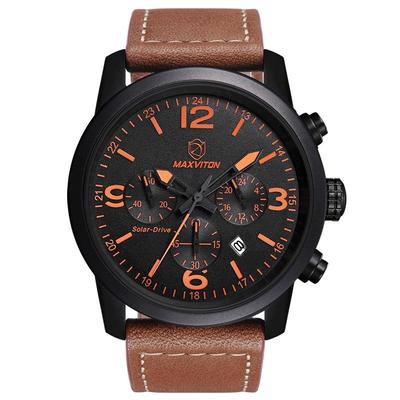 大表盘防水多功能光能手表男