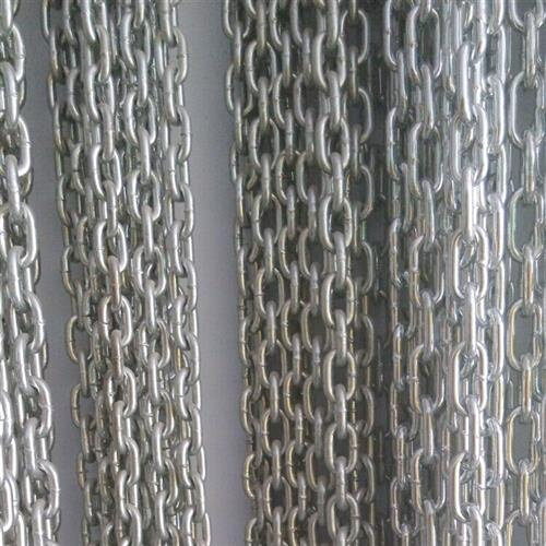 新款短中铁环2-32长锌链条 起重护栏镀a工业配件英制铁链