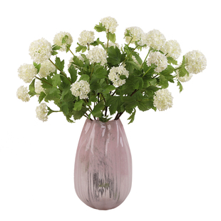 晶华仿真花假花雪球花绣球花木本绣球绢布仿真花欧式插花花艺摆件