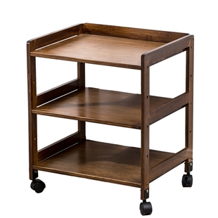 楠竹棋牌室麻将机迷你小茶几边几角几实木移动茶台烟灰缸茶水架子