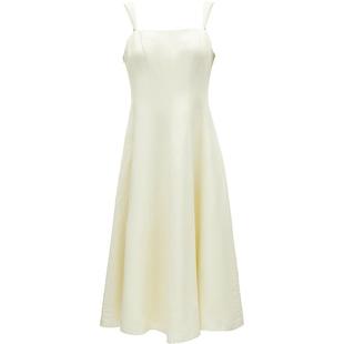 【ONLY奥莱】夏季时尚简约纯色中长款修身吊带连衣裙女