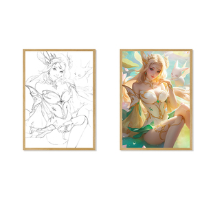 王者荣耀嫦娥周边灯光画手办音乐蓝牙音箱音响摆件镜子相框小夜灯