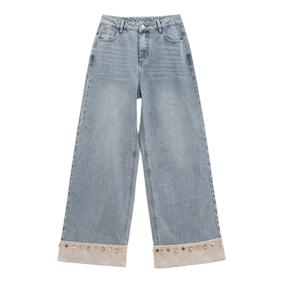 直筒显瘦小裤女高腰芭依璐阔腿裤