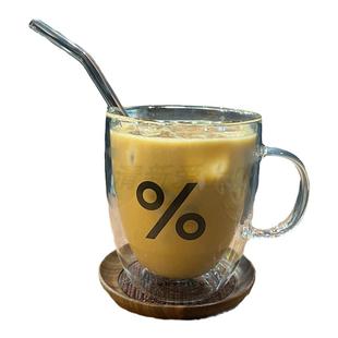 同款Arabica阿拉比卡%百分号真空耐热双层玻璃杯马克杯咖啡杯水杯
