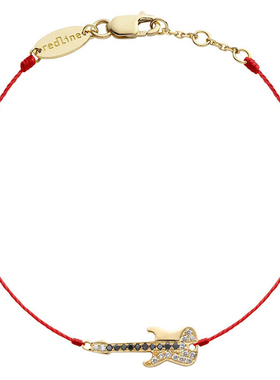 女士配饰吉他黑白镶钻克拉手链