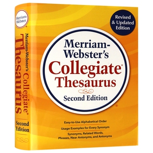 Merriam-Webster's Collegiate Thesaurus Newest Edition 韦氏大学英语同义词词典 精装 英文原版 英文版 进口原版英语书籍