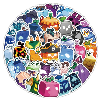 60张水果游戏卡通装饰防水贴纸