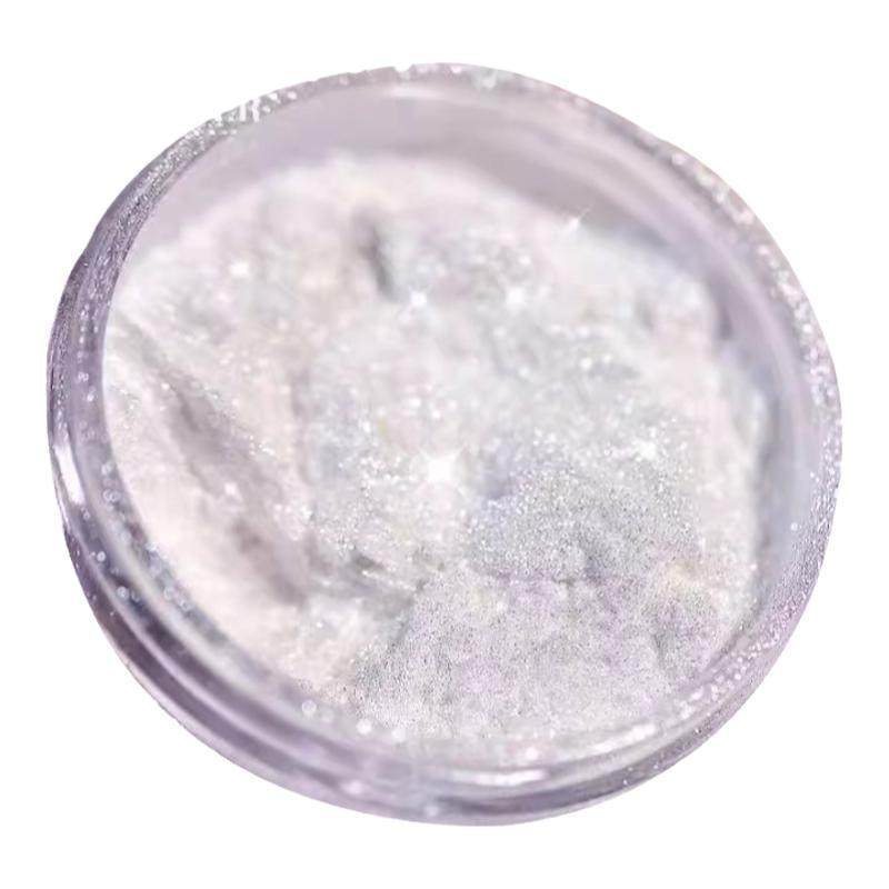 网红海莉同款珍珠白极光粉简约冰透裸色显白月光珍珠粉美甲店专用