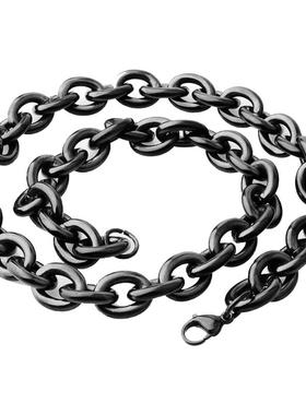 GangGang原创钛钢烤漆黑色O字链