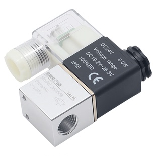 二位二通电磁阀一进一出单向12v气缸2V025常闭开关阀220V24V110V