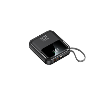 【3C认证】BTONE乌漆嘛黑口袋充电宝超薄小巧可爱挂绳移动电源户外公园易携带20000自带两线官方旗舰正品