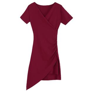 不规则设计感性感连衣裙夏季新款裙子女2025纯欲修身显瘦包臀短裙