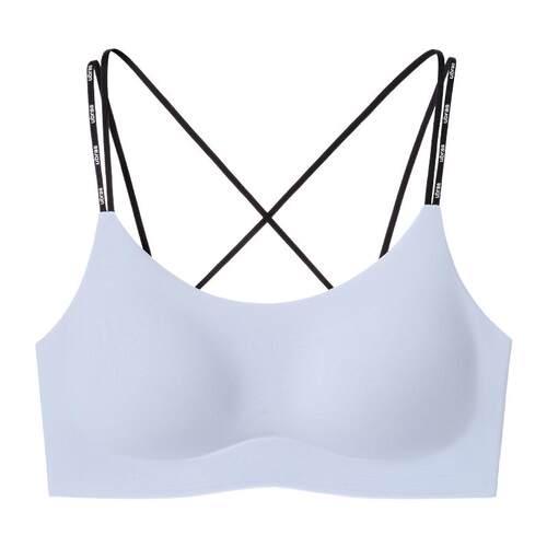 虞书欣同款ubras无尺码美背辣妹字母肩带无痕奶皮新款文胸罩内衣